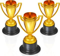 Skylety Mini Trophy Cups - 3 Pcs Gold Plastic Awards for Kids & Adults | Perfect for Sports Ceremonies