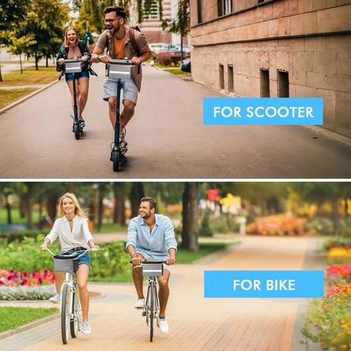 MATTISAM Bike Handlebar Bag - Front Basket with Bike Phone Mount, Bicycle Cooler Pouch Pack for Kids Girls Boys Men Women