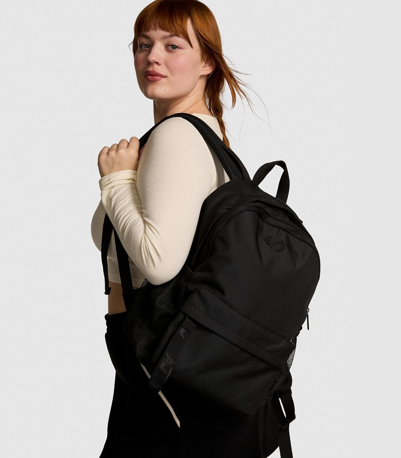 Victoria's Secret Classic Canvas Backpack - Stylish Black Bag for Women | One Size