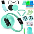 Pilates Equipment Kit for Home Workout, Pilates Ring and Ball Set for Women, 14'' Magic Circle Essentials Accessories Kit with Wrist Weights, Resistance Bands, Yoga Strap, Core Sliders, Socks, Bag