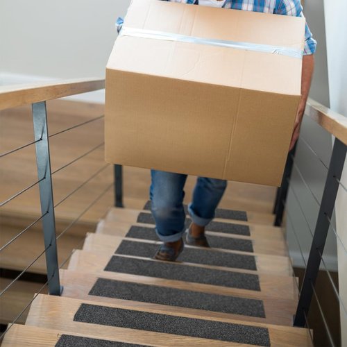 Farady Grip Tape Strong Adhesive Anti Slip Grip Tape Heavy Duty Non Skid Waterproof Safety Friction Tape for Stair, Ramps, Steps, Walkways, Floors, Indoor/Outdoor (Grey, 4in x 50ft), HB03390