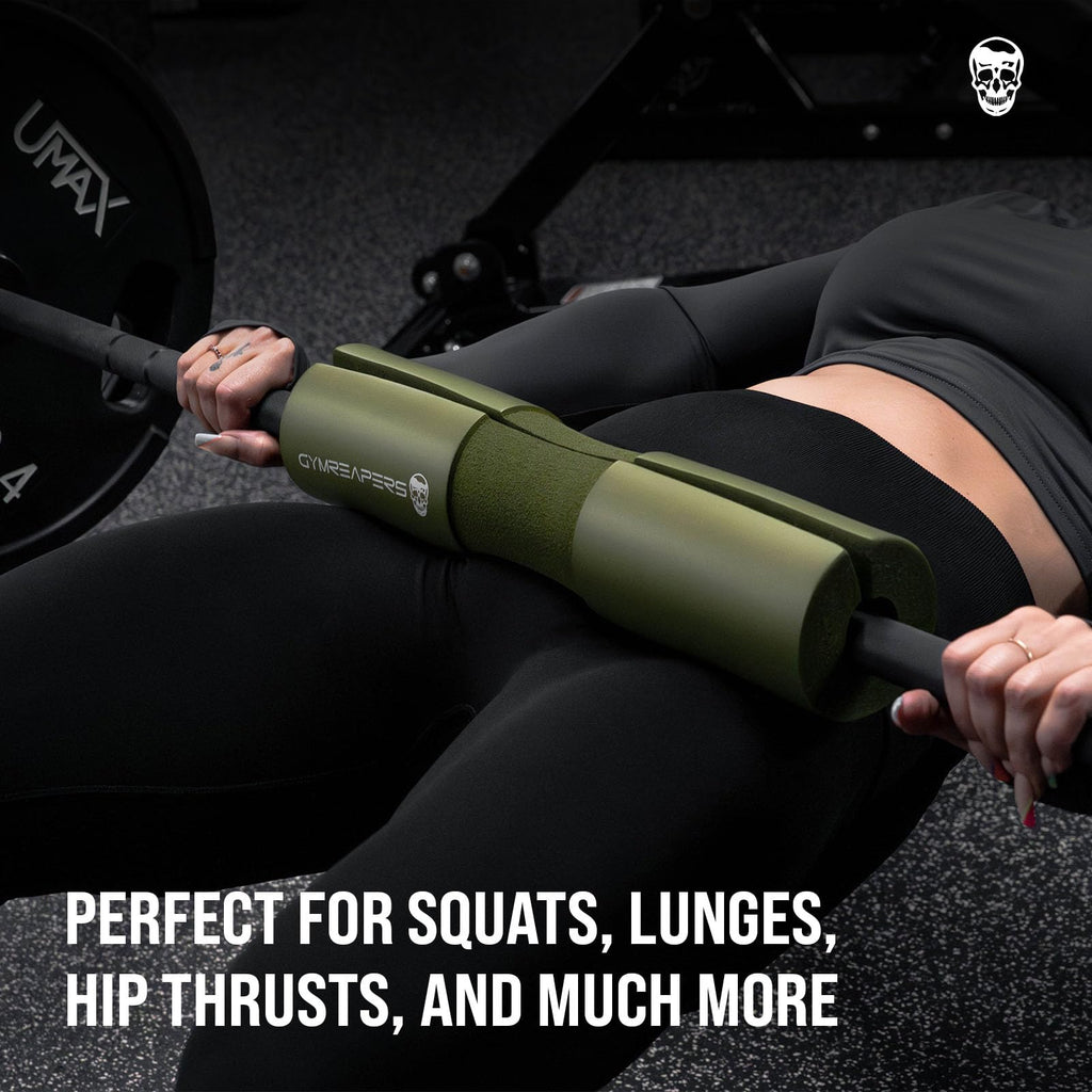 Gymreapers Barbell Squat Pad - Protective Bridge Pad for Hip Thrust, Squats, Lunges - Hip Support, Neck Protection for Bar (Green)