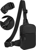 Skiennix Mini Sling Bag - Waterproof Lightweight Crossbody Bag for Men | Perfect for Travel & Sports (Black)