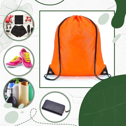 LEIFIDE Drawstring Bags - 200 Pcs Bulk Nylon Sport Packs for Homeless Care | Multicolor