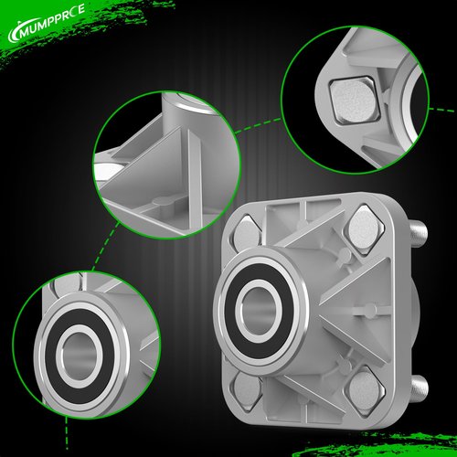 MUMPPRCE Golf Cart Front Wheel Hub Assembly for Club Car DS & Precedent 2003-Up, Tempo 2018-Up, Club Car Front Wheel Bearings with Dust Cover Fits Gas or Electric Golf Carts, OEM# 102357701, 2PCS