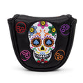 Montela Golf Skeleton Putter Headcover - Black Mallet Driver Cover, Magnetic Closure