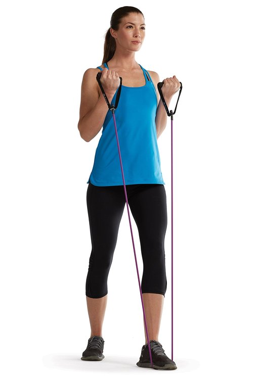 Gaiam Resistance Cord with Door Attachment, Light, Purple