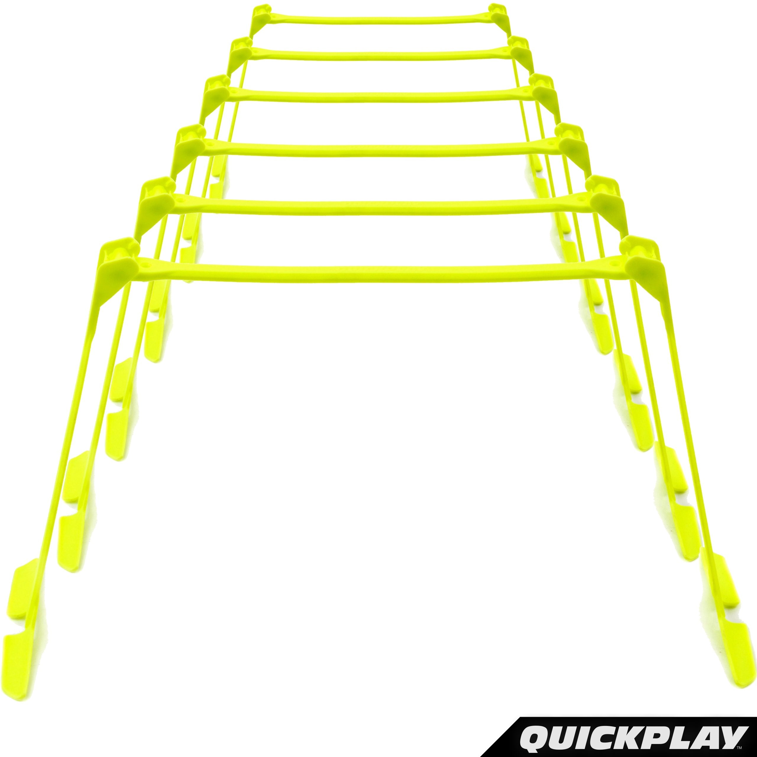 QUICKPLAY PRO Quick-Click Adjustable Speed Hurdles, Set of 6 | 3 Heights in One (6", 9", 12") | All-in-One Agility & Plyometric Training Hurdles | Patented, Portable & Durable