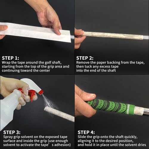 Crestgolf Professional Golf Grip Solvent 32 OZ Solvent Light &Mild Lemon Scent for Regripping Golf Clubs and Golf Grip Repair - Golf Grip Solution - Non-Toxic, Non-Flammable（Give 15 PC Grip T） Apes
