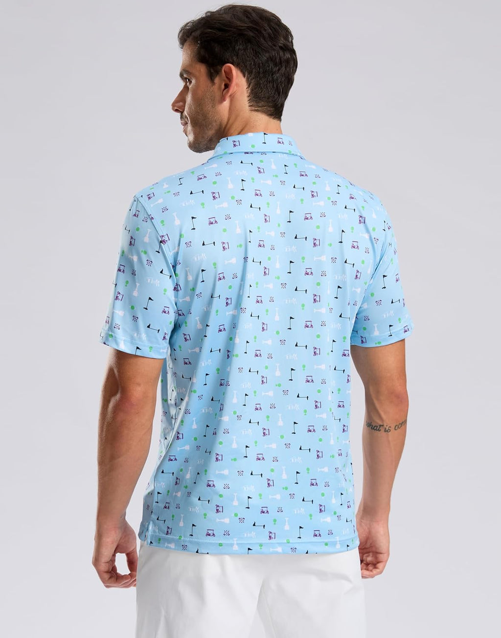 Skiennix Men's Golf Shirt - Short Sleeve Dry Fit Polo with Moisture-Wicking Fabric | Lightweight Casual Design