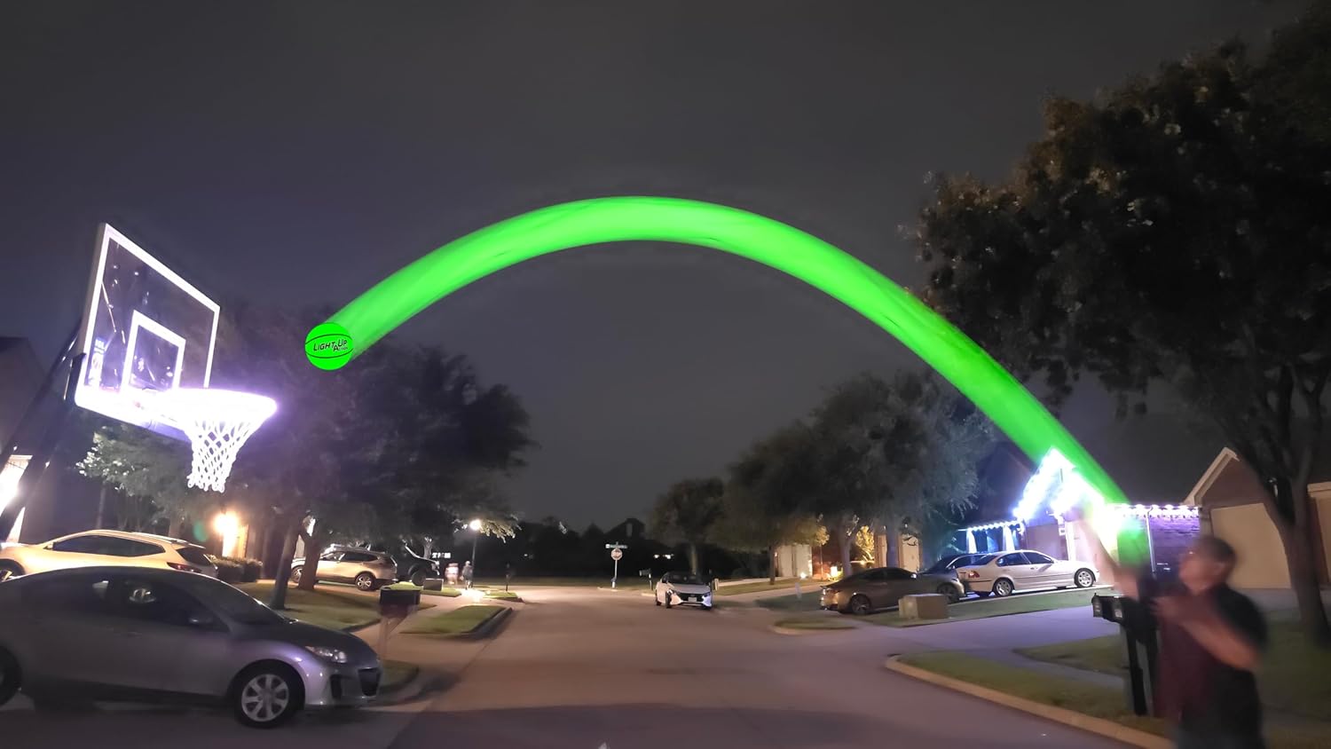 Super Hoop 2.1 Basketball Hoop Light - Interactive Shot & Rebound Sensing Neon LED System