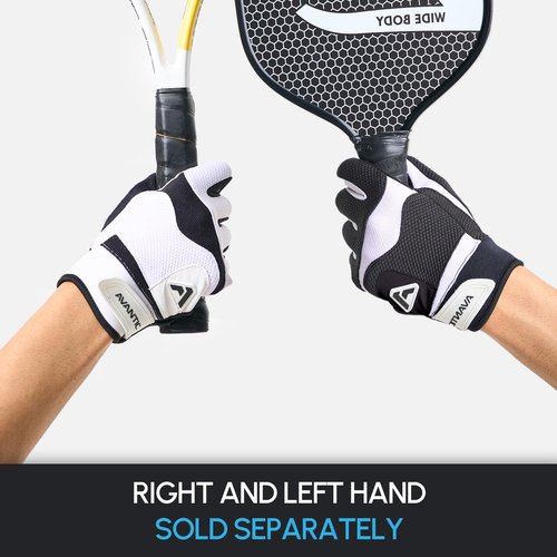 Avantic Full-Finger Pickleball Glove for Men & Women - Goatskin Leather Palm, Single, Right or Left Hand - Padel Tennis & Pickleball Gear + Accessories