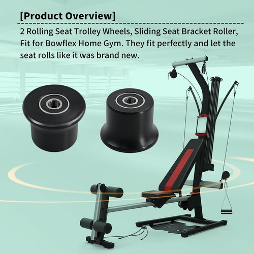6 Rolling Seat Trolley Wheels,Sliding Seat Bracket Roller, Compatible with Bowflex Home Gym Blaze, Classic, Elite, Motivator2, Pr1000, Sport, Conquest, Ultimate2, Schwinn Comp, Revolution