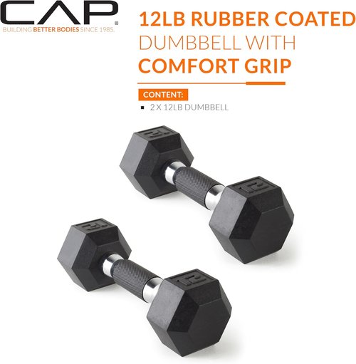 CAP Barbell Coated Dumbbell Weights - Versatile Pairs & Sets in Multiple Options