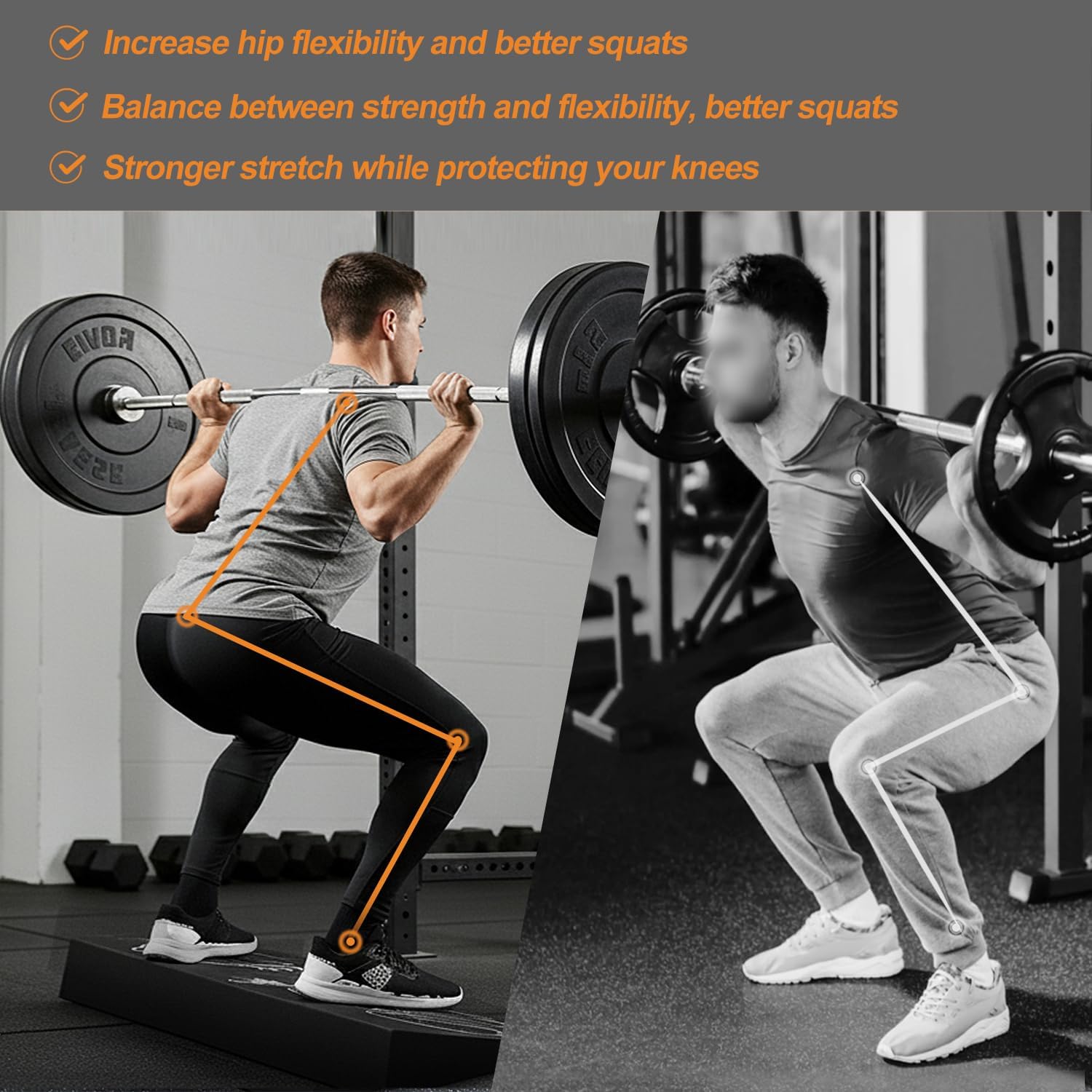 UNMERA Squat Wedge Block - Non-Slip Heel Elevator for Enhanced Squat Form & Mobility | Ideal for Weightlifting & Deadlifts