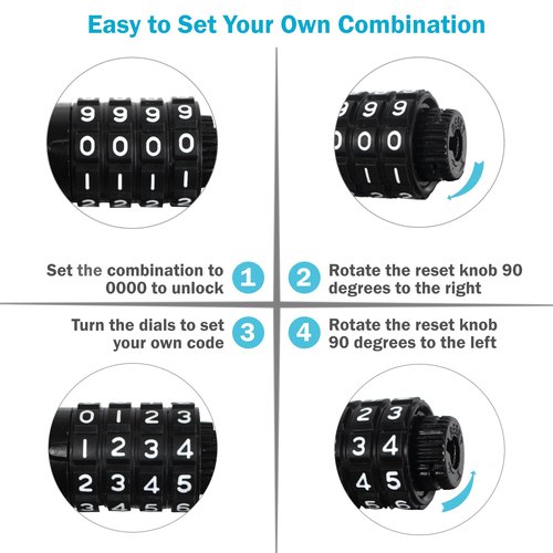 Lumintrail Combination Bike Lock Cable - 6ft Bike Locks Heavy Duty Anti Theft with Combinations - Bike Cable Lock Combination with Mounting Bracket (1 Pack, Matte Black)