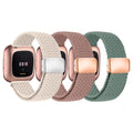 Zspoly Braided Bands Compatible with Fitbit Versa 2 Bands for Women/Versa/Lite/SE Band, Magnetic Clasp Elastic Fabric Sport Nylon Smartwatch Band for Fitbit Versa2/1/Lite/SE for Women Men