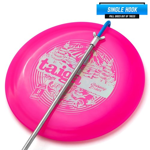 Rogue Iron Sports Disc Golf Retriever Pole Telescoping Disc Golf Accessories Grabber 16 inches to 16ft (Blue, 1, Inches, 1, Inches, 1, Inches, 16.00, Inches, 1, Inches)