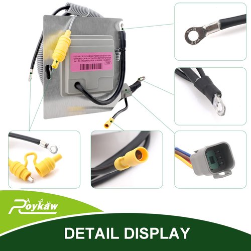 Roykaw Club Car DS On Board Computer OBC for 48 Volt Regen II, IQ 10 Golf Cart Models with Square 6 Pin Plug, Replaces OEM # 101909902, 102852001, 103359401, 103403101, AM1229201