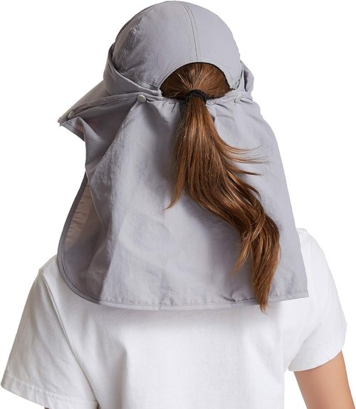 Icolor Sun Hats for Women - UPF 50+ Fishing Hat with Detachable Face Mask & Wide Brim | UV Protection