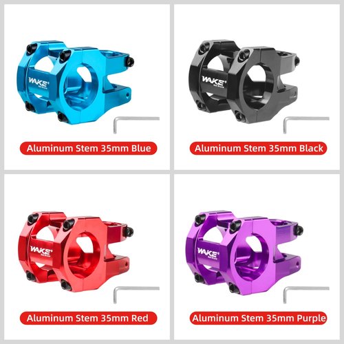 FOMTOR MTB Bike Stem 0 Degree 35mm Aluminum Alloy Universal Bicycle Short Wake Stems for Mountain/Road/Gravel/BMX Bikes Easy Installation 31.8 Handlebars Black