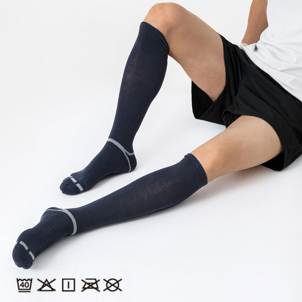 Skiennix Soccer Socks - 3 Pack Softball & Baseball Socks for Youth, Men & Women | Comfortable Fit
