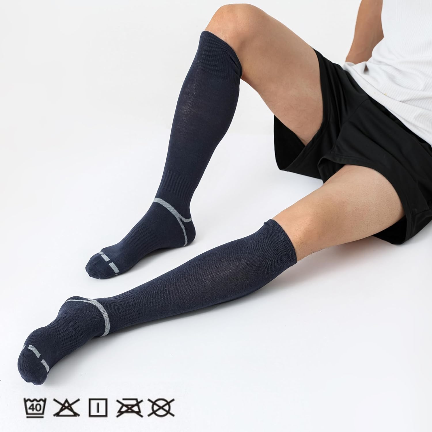 Skiennix Soccer Socks - 3 Pack Softball & Baseball Socks for Youth, Men & Women | Comfortable Fit