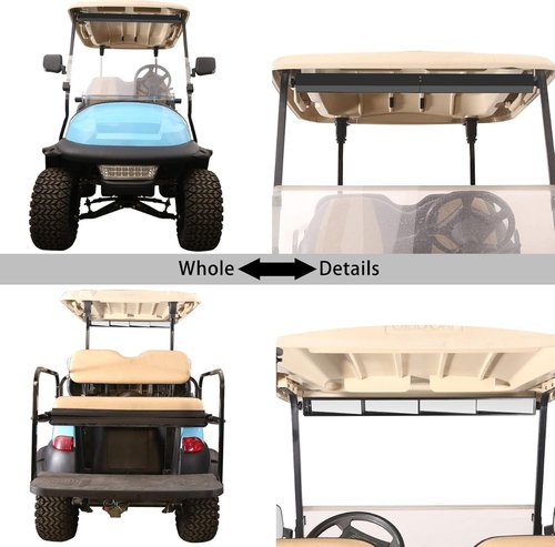 10L0L Universal Golf Cart 4 Panel Mirror for Yamaha, EZGO, Club Car, Wide Angle Interior Rear View Blind Spot Wink Mirror