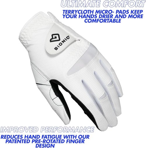 Bionic Men's RelaxGrip 2.0 DX Golf Glove - Enhanced Comfort & Grip for Optimal Performance