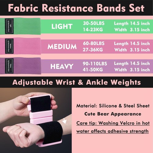 Pilates Ring Kit with Adjustable Ankle Wrist Weights, Resistance Bands, Ball, Pilates Equipment Ball for Home Workout to Tone, Sculpt and Strengthen, Fitness Magic Circle Rings for Yoga Women (Purple)