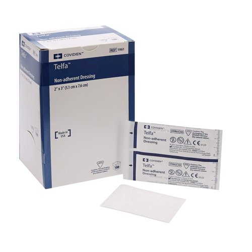 Curad Non-Adherent Pads, Sterile, 2" x 3", Pack of 100