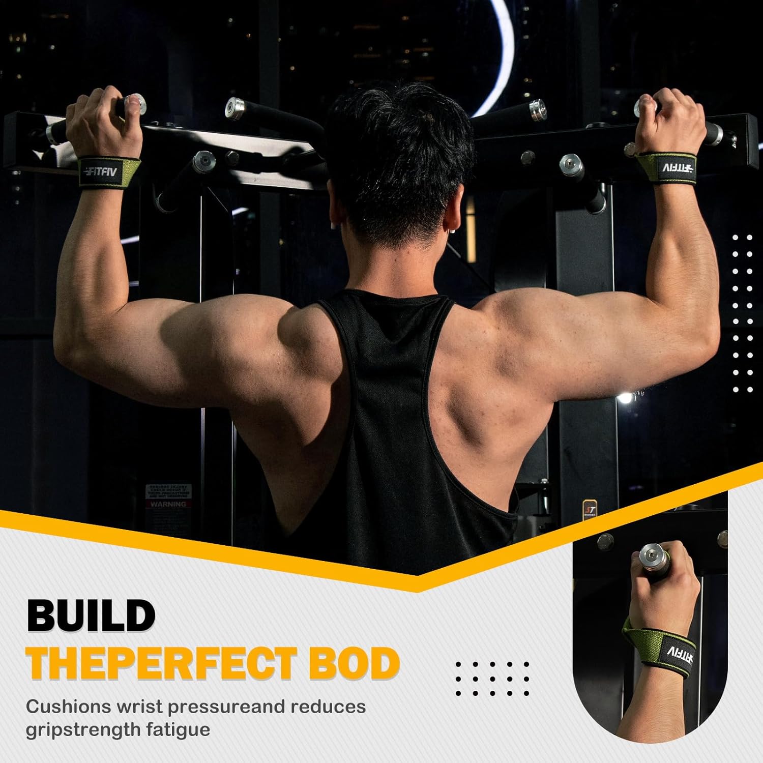 Skiennix Lifting Straps - Neoprene-Padded Wrist Support for Weightlifting | Gym Strength Training for Men & Women