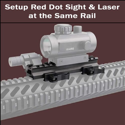 360 Tactical Heavy Duty 90 and 45 Degree Picatinny Riser Mount with Quick Release, for Red Dots Scopes, and Optics Use QD Mount