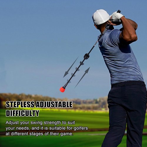 PGM Golf Swing Trainer Aid -2.0 Golf Swing Training Aid Golf Practice Warm-Up Stick for Strength Flexibility and Tempo Training -Suit for Practice Chipping Hitting Golf Accessories