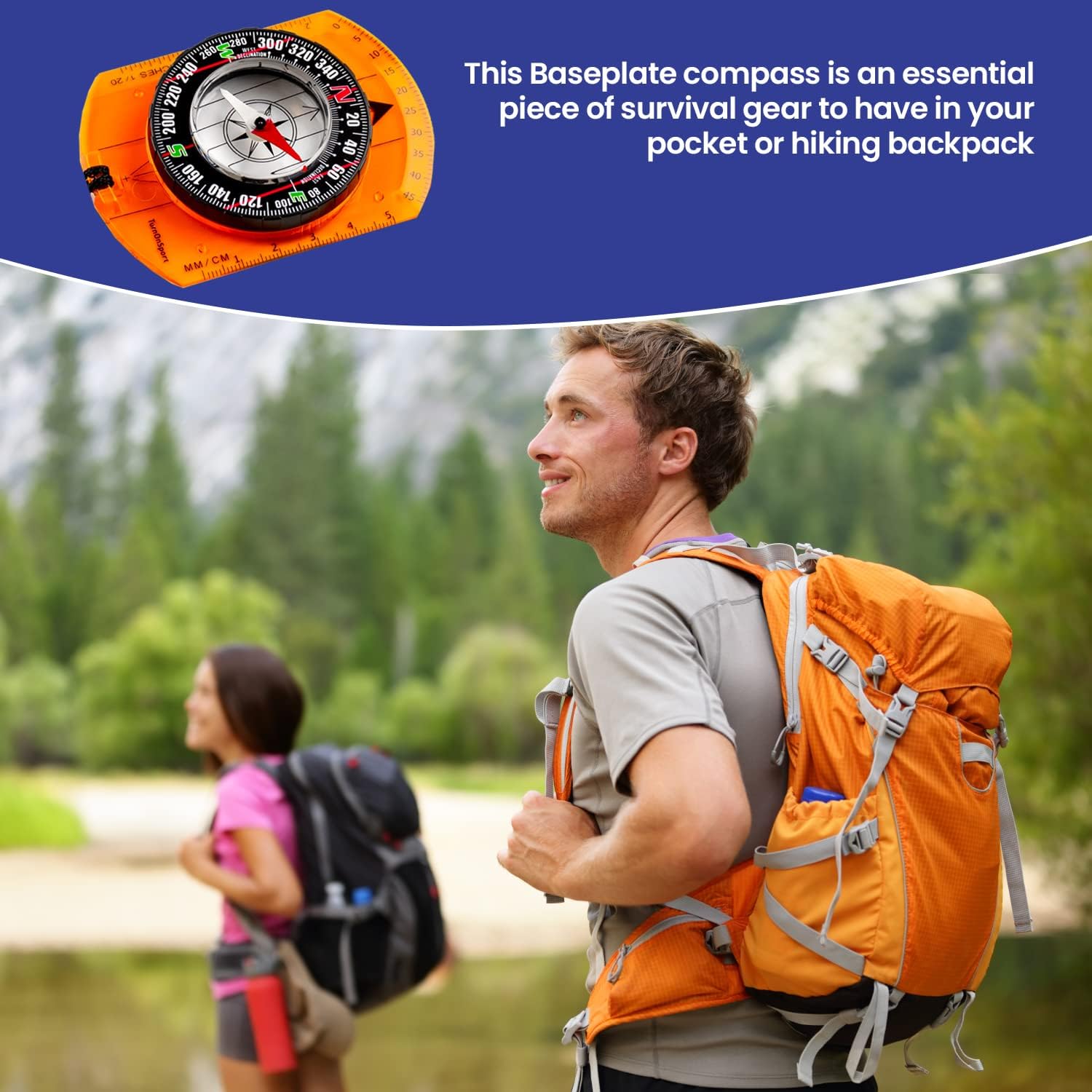Orienteering Compass - Advanced Hiking & Camping Navigation Tool - Perfect for Kids & Scouts