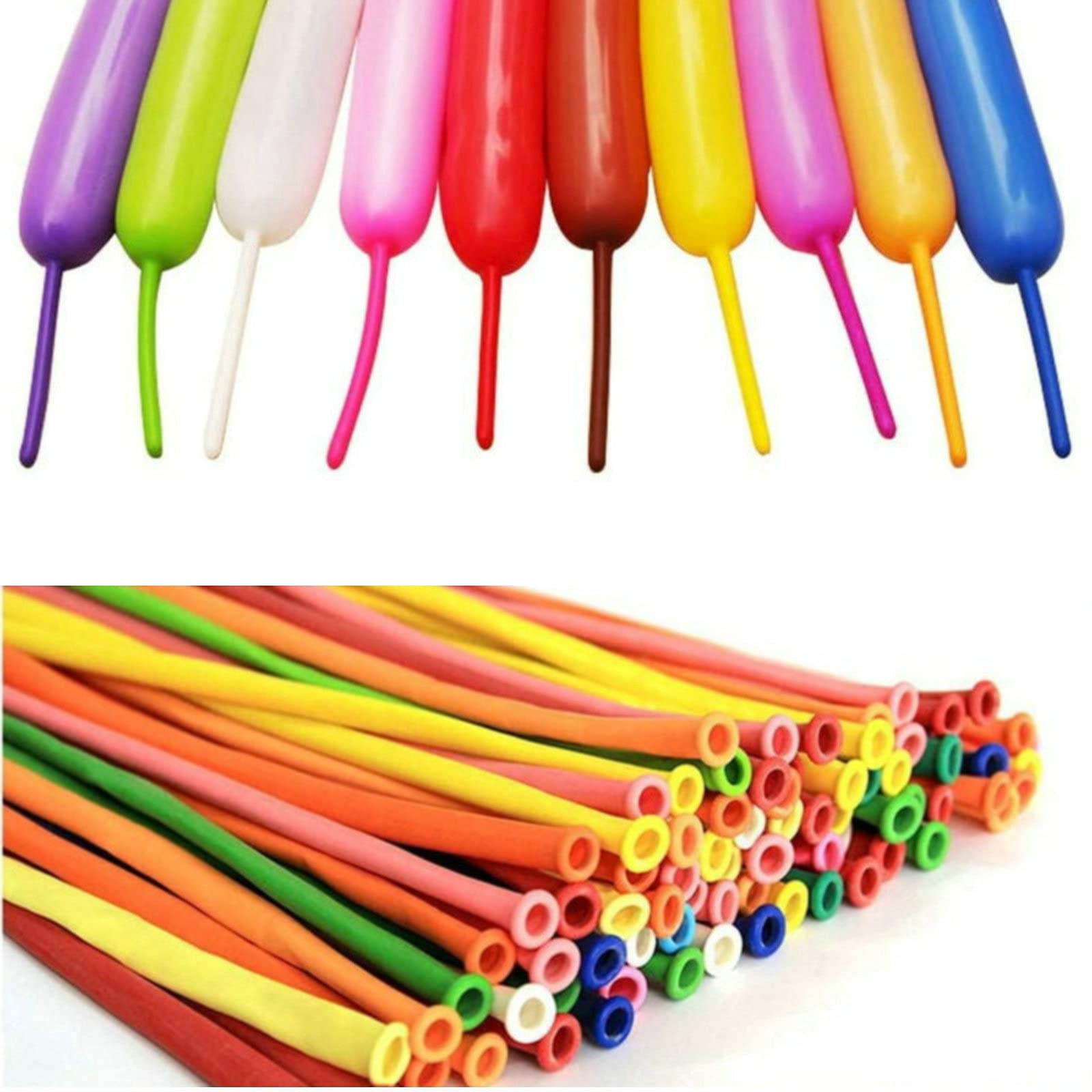 100Pcs Multi 260 Balloons Multi Long Skinny Latex Balloon for Animal Ballons, Premium Quality Balloons for Beginners Baloons Making Kid's Carnivals Party Decoartion