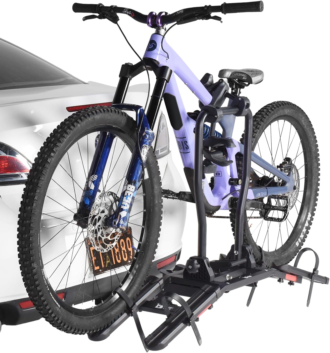Skiennix Bike Rack - Heavy-Duty 2-Bike Carrier for 16-29'' Bikes | Tilting & Folding Design, 100 lbs Capacity