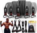 EZD Resistance Bands Set - 200 lbs Heavy Duty Exercise Bands with Handles, Door Anchor & Ankle Straps for Full Body Workout