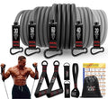 E.Z.D Resistance Bands Set: Exercise Bands with Handles, Door Anchor, Ankle Straps for Heavy Resistance Training, Physical Therapy, Muscle Training, Yoga, and Home Workouts.