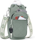 SYTRAH Water Bottle Carrier Bag - 40oz Water Bottle Purse with Strap & Phone Pocket for Hiking