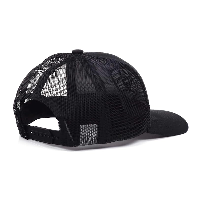 Ariat Men's Shield Logo Cap - Adjustable Snapback, Black + One Size