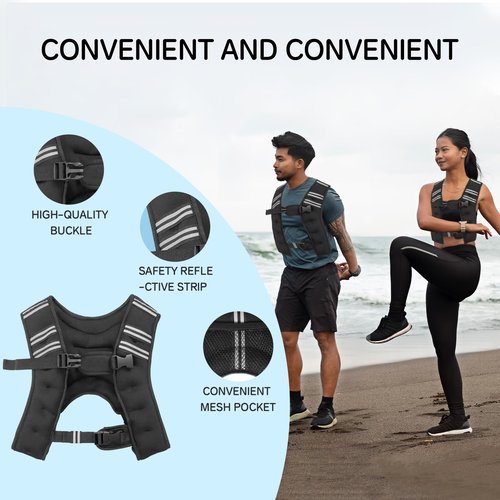 Weighted Vest for Strength Training - 11lbs - Heavy Duty Tactical Weight Vest for Fitness, CrossFit, and Endurance Workouts, Adjustable and Comfortable Design