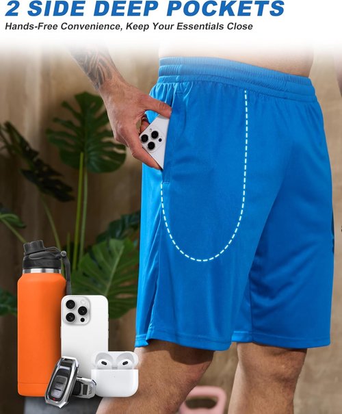 BALENNZ Men's Basketball Shorts - 7 Pack with Pockets for Athletic Gym & Running | Quick Dry Activewear