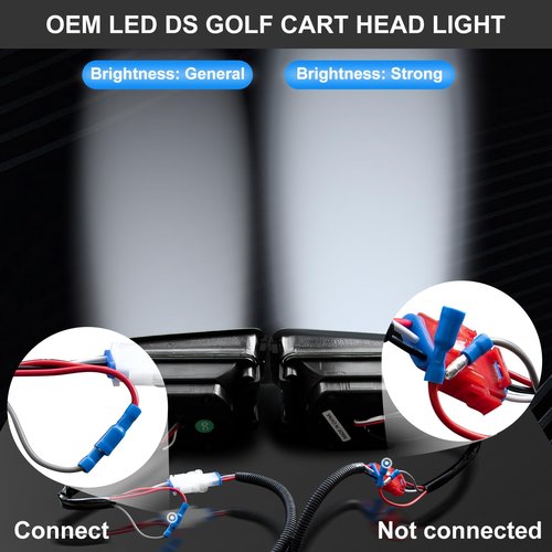 Orle Oko Golf Cart LED Headlight Taillight for Club Car Headlights for DS 1993-up Models 12 Volt Club Car DS LED Light Kit OEM 101988001 101988002