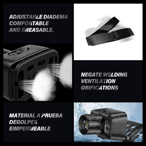 Philips SFL3183RH LED Headlamp Rechargeable,Waterproof Flash Light for Outdoor,Camping Accessories Gear,6 Modes for Hiking, Running, Repairing, Fishing, Cycling,USB Cable Included