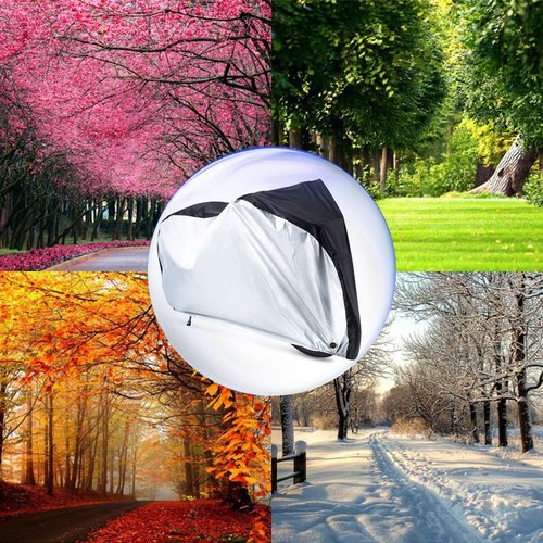 Roctee Waterproof XL Bicycle Cover, Outside Bikes Storage Covers Rain Sun UV Dust Wind Proof Mountain Bicycle Covers Road Electric Bike Cover Hybrid Bike Cover with Lock Hole