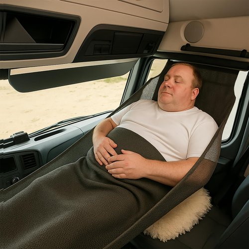 Semi Truck Day Cab Hammock,Portable Truck Bed Sleeping Platform Maximum 400LB,Breathable Material 104 inch Extended Multi-Functional Truck Hammock