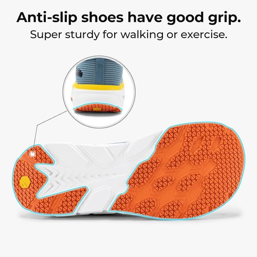 FitVille Wide Walking Shoes - Comfortable Lightweight Design with Non-Slip Cushioned Support for Men