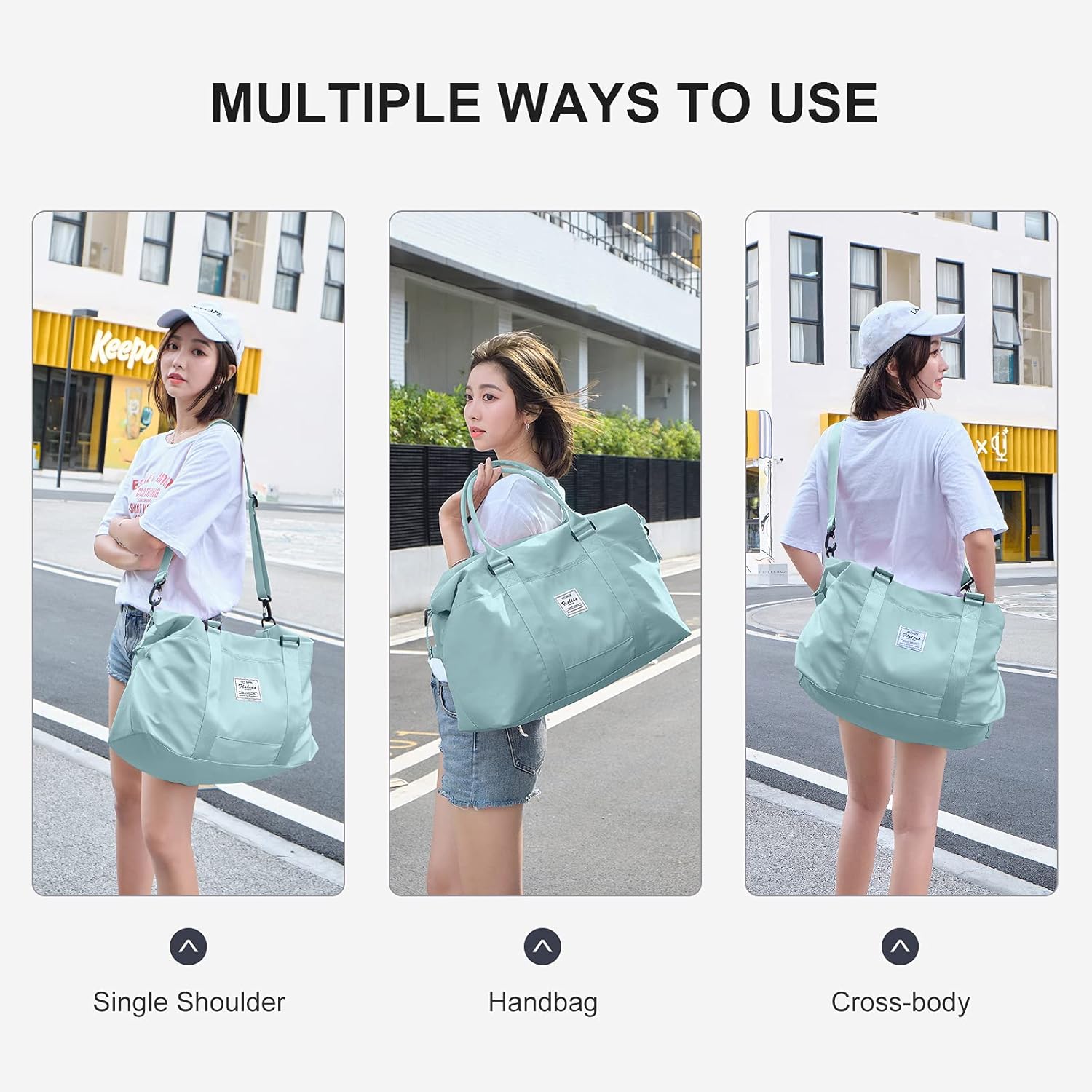 Skiennix Sport Travel Duffle Bag - Large Waterproof Gym Tote for Women | Perfect Weekender & Beach Bag