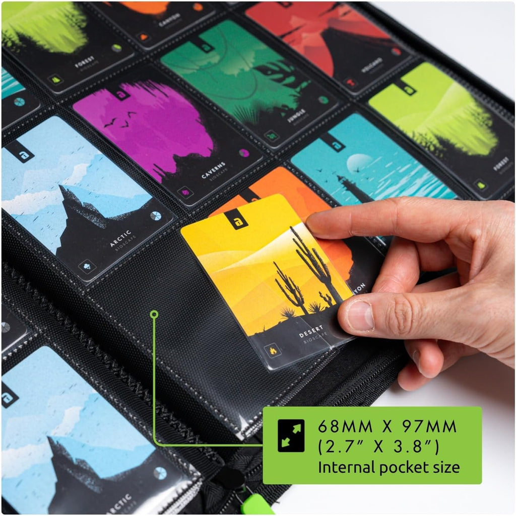 Vault X 12 Pocket Trading Card Binder - Premium Exo-Tec Material, Holds 480 Cards, Black